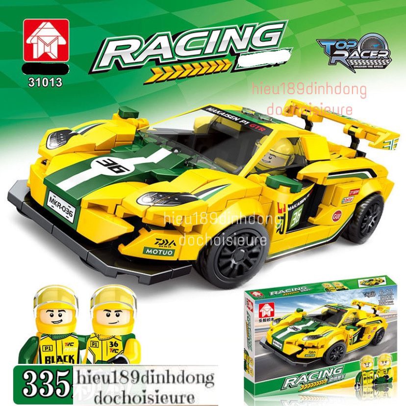 Lắp ráp xếp hình non Lego City 31013 : Siêu xe đua màu vàng 335 mảnh.