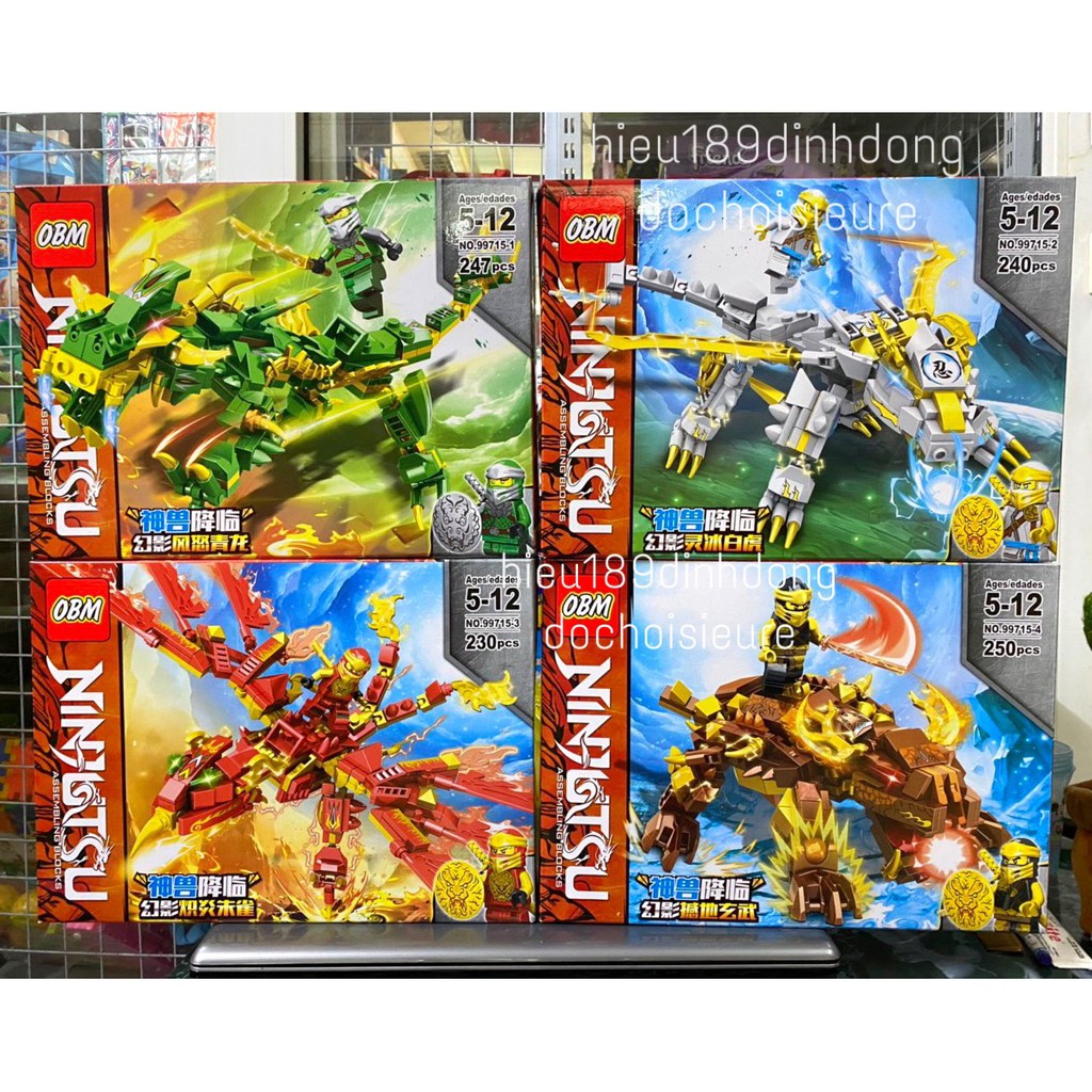 Lắp ráp xếp hình non Lego Ninjago 99715 : Linh thú rồng hổ của ninja