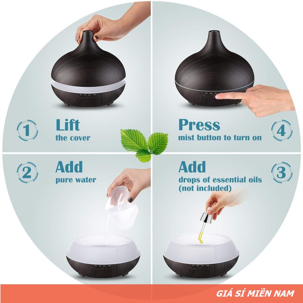 Máy Khuếch Tán Tinh Dầu Hồ Lô Siêu Âm YM-C Dung Tích 500ml (Kèm Điều Khiển) #8