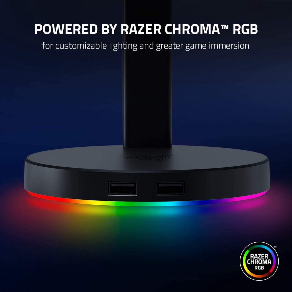 Giá treo tai nghe Razer Base Station V2 Chroma-USB 3.1 Hub-7.1 Surround Sound
