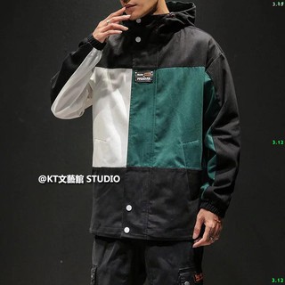 Áo Khoác Hoodie Phối Màu Phong Cách Hàn Quốc Cho Nam