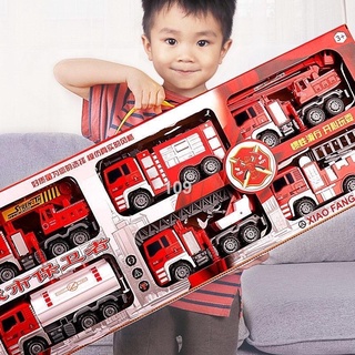 Hình ảnh Set 6 mô hình xe cứu hỏa cỡ lớn cao cấp cho bé,xe đồ chơi cứu hoả, xe thang, xe bồn cứu hoả, xe xịt nước, đồ chơi ô tô chính hãng