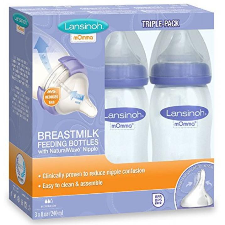( Đủ size S, M, L) Bình sữa Lansinoh Momma 160ml/240ml chính hãng #5