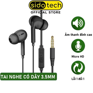 Hình ảnh Tai nghe nhét tai có dây SIDOTECH K22 in ear siêu bass âm thanh hd tích hợp micro chống ồn jack 3.5mm - Hàng chính hãng