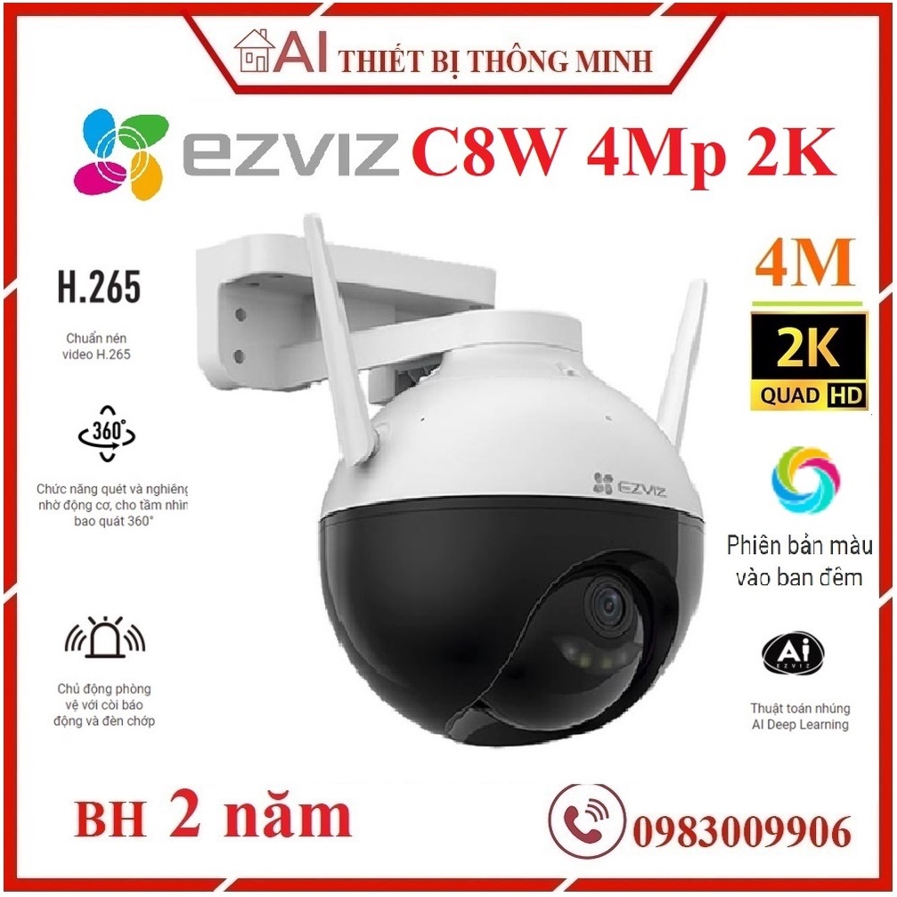 Hình ảnh Camera Xoay 360 Độ Wifi Ngoài Trời Mắt Kép Ezviz C8PF 2Mp Báo Động, Ezviz C8W 4Mp Màu Đêm, Ezviz C8C 2Mp-Chính Hãng #4