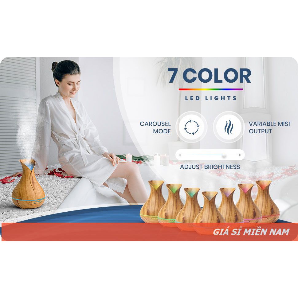 Máy Khuếch Tán Tinh Dầu Hoa Tulip Siêu Âm Dung Tích 500ml (Kèm Điều Khiển) - Hàng Xuất Amazon #6