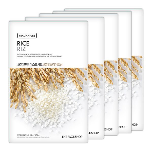 Combo Mặt Nạ Real Nature TheFaceShop (Lotus - Rice - Lemon - Green Tea) 20G X 21Pcs #5