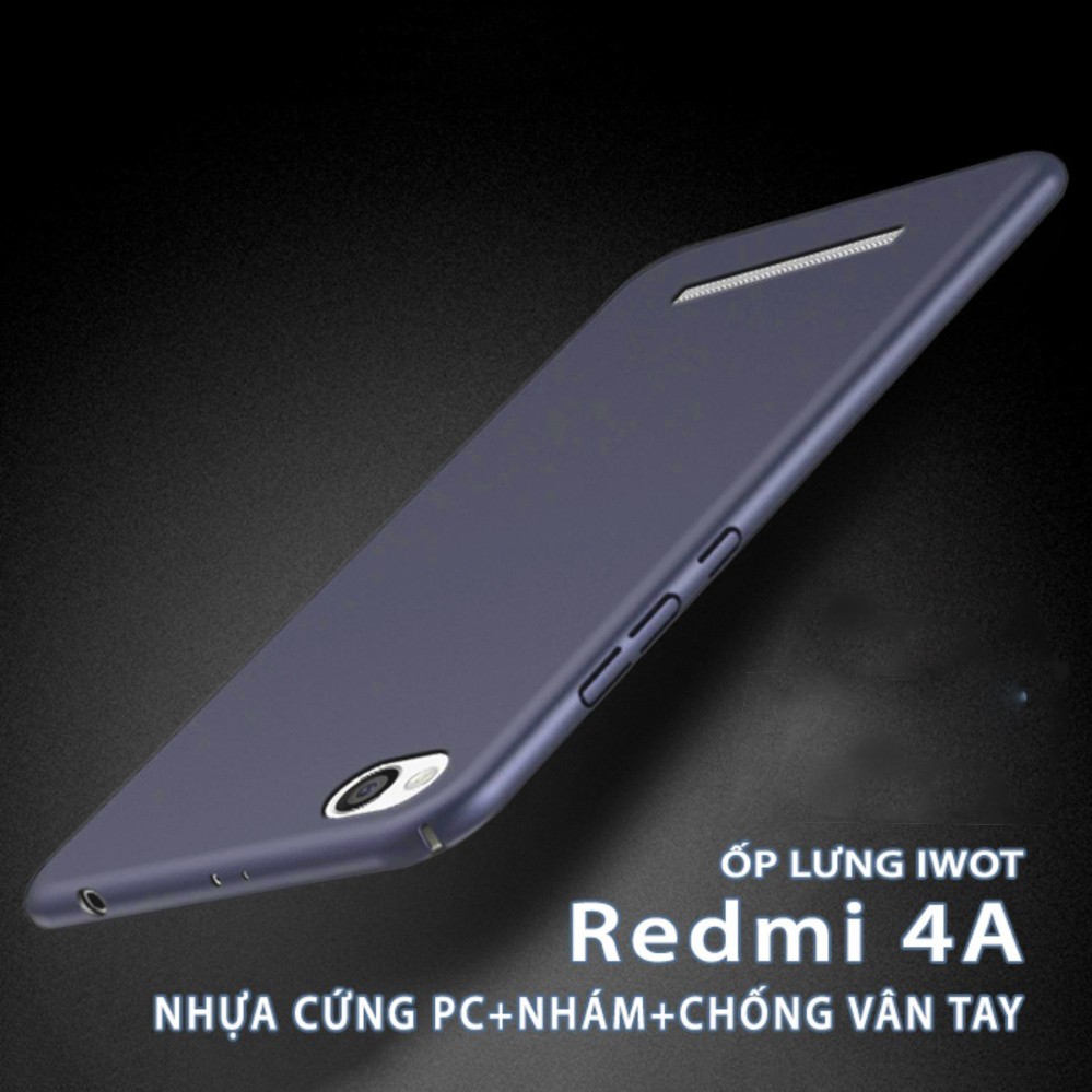 Ốp lưng dùng cho Redmi 4A iwot nhựa PC + chống vân tay + nhám