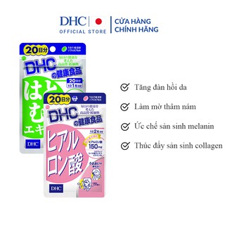 Hình ảnh Combo Viên uống DHC Cấp Ẩm - Sáng Da 20 Ngày (Adlay & HA)
