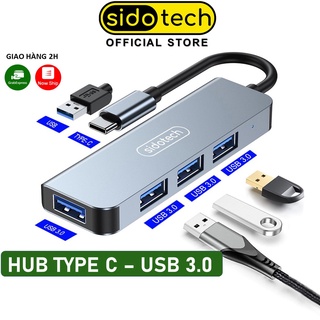 Hình ảnh HUB Type C và HUB USB 3.0 tốc độ cao SIDOTECH cổng chia usb mở rộng kết nối chuyển đổi cho Macbook Laptop PC