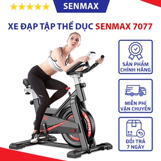 Hình ảnh Xe đạp tập thể dục tại nhà Senmax 7077 hỗ trợ tập luyện thể dục, tập gym - Bảo hành 12 tháng