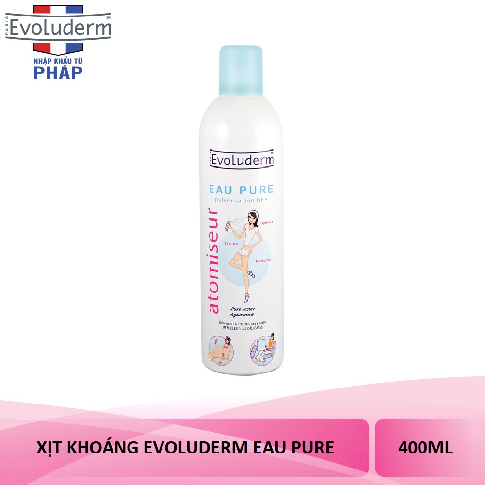 Xịt khoáng Evoluderm Atomiseur Eau Pure 400ml #5