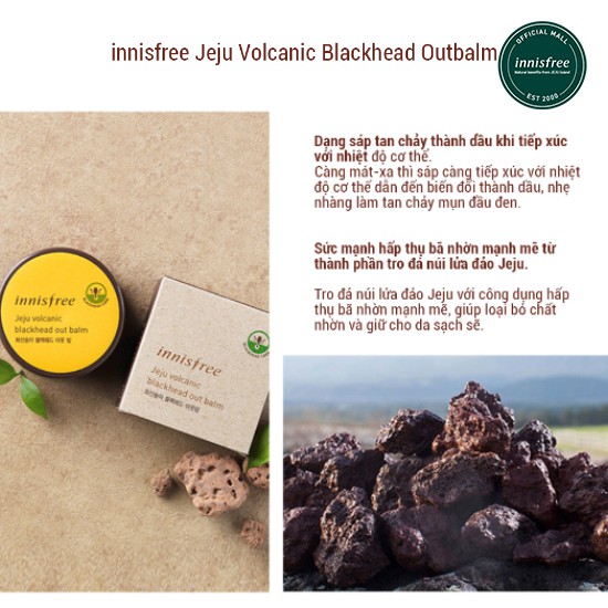 Sáp làm sạch mụn đầu đen innisfree Jeju Volcanic Blackhead Out Balm 30g #5