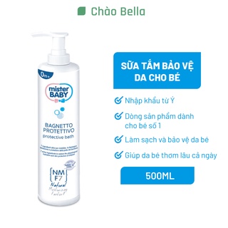 Hình ảnh Sữa Tắm Cho Bé Yêu Mister Baby Protective Bath (ITALY) | Làm Sạch Dịu Nhẹ - Cân Bằng Độ Ẩm - Bảo Vệ Làn Da Bé (500ml)