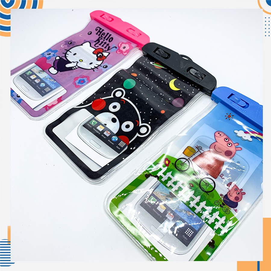 Túi Phao Đựng Điện Thoại pepa pig, kitty,.. Chống Nước Có Phao Chống Chìm #8