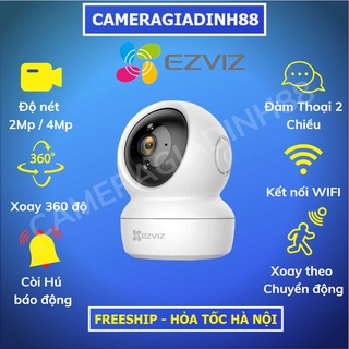 Hình ảnh Camera Wifi Trong Nhà Xoay 360 Ezviz C6N TY2 2M 4M 2K 1080P FULL HD [Có cổng Lan] Bảo Hành 24TH