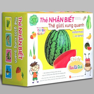 Sách - Thẻ nhận biết thế giới xung quanh - Rau củ quả (Minh Long)