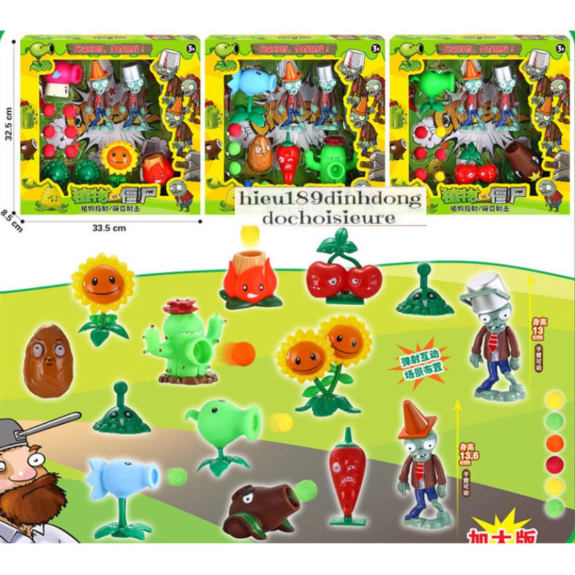 Đồ Chơi Game Hot Plants & Zombie hoa quả nổi giận 3 mẫu (khách chat chọn mẫu)