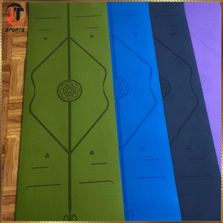 Hình ảnh Thảm Tập Yoga Định Tuyến TPE dầy 8mm 1 lớp và 6mm 2 lớp Cao Cấp Loại 1( kèm túi xịn 100k + dây buộc) Túi chống nước.