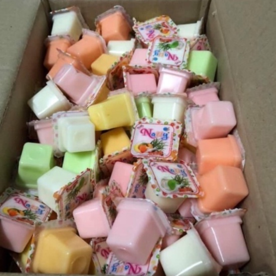 Thùng thạch rau câu Long Hải sữa chua Natty loại rời 5kg (132 cốc x 36g/cốc)