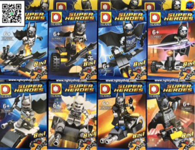 Bộ lego Minifigures 8 nhân vật batman DLP9081 (8in1) (Chat chọn mẫu hoặc shop gửi ngẫu nhiên)