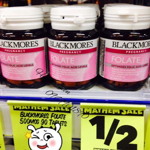 Blackmores Folate 500mcg bổ sung axit folic cho bà bầu_ 90 viên #6