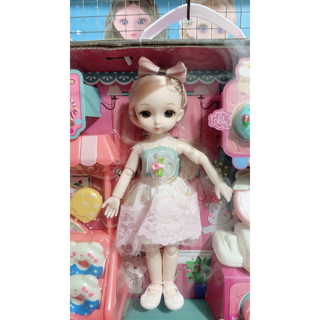 [ẢNH THẬT] ĐỒ CHƠI BÁN HÀNG CHO BÉ CÓ KÈM BÚP BÊ CHIBI CAO CẤP