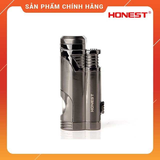 {HOT} Hộp Quẹt Bật Lửa Khò Gas 2 Tia Honest BCZ-359 Có Đục Xi Ga #4
