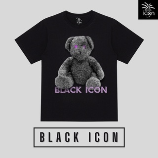 Hình ảnh Áo thun cotton Black Icon unisex nam nữ - Gấu M A02