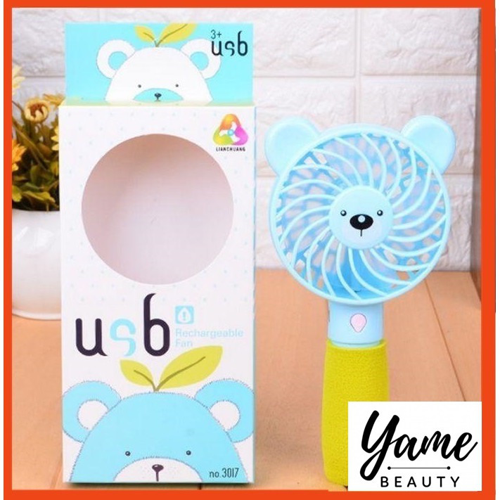Quạt Mini Cầm Tay Hình Gấu Tích Điện Siêu Mát 3017 #8