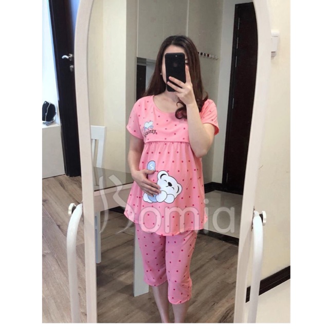 [Xả kho] Bộ đồ bầu và sau sinh chất cotton có lật ti