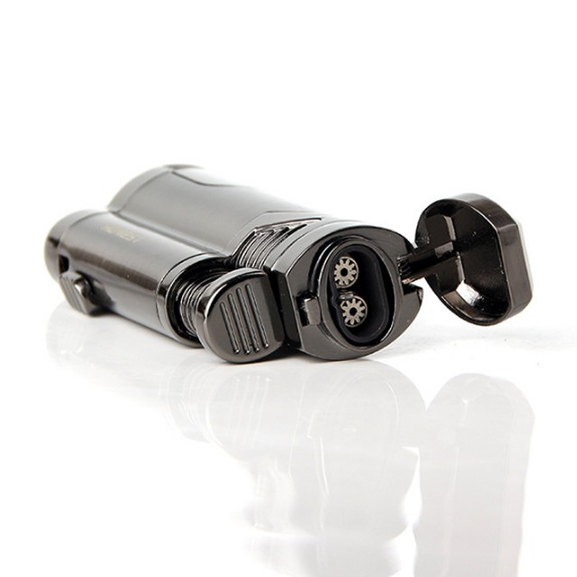 {HOT} Hộp Quẹt Bật Lửa Khò Gas 2 Tia Honest BCZ-359 Có Đục Xi Ga #4