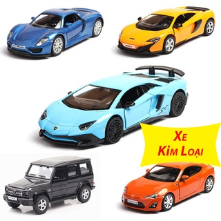 Hình ảnh Tổng Hợp Xe mô hình ô tô Siêu xe các hãng đúc Kim Loại tỷ lệ 1:36 nhiều màu sắc chạy cót, mở được cửa, xe đồ chơi cho bé chính hãng