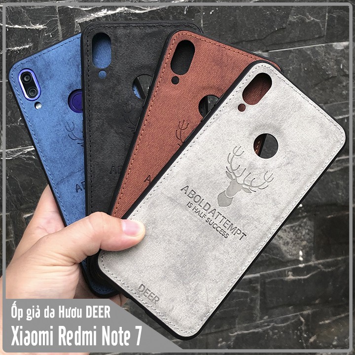 Ốp lưng Xiaomi Redmi Note 7 giả da con hươu DEER – Nhựa dẻo TPU