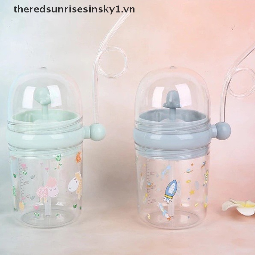 Bình uống nước 200ml hình cá voi hoạt hình vui nhộn cho bé