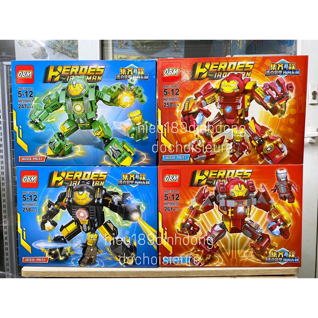 Lắp ráp xếp hình siêu anh hùng bộ giáp người sắt hulkbuster 99905
