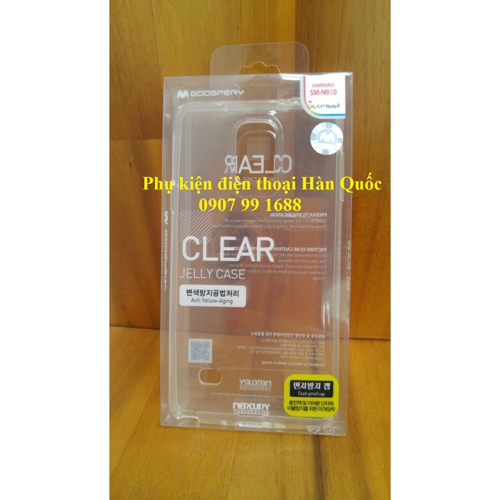 Ốp lưng Clear Jelly cho Samsung Galaxy Note 4 (Trong suốt)