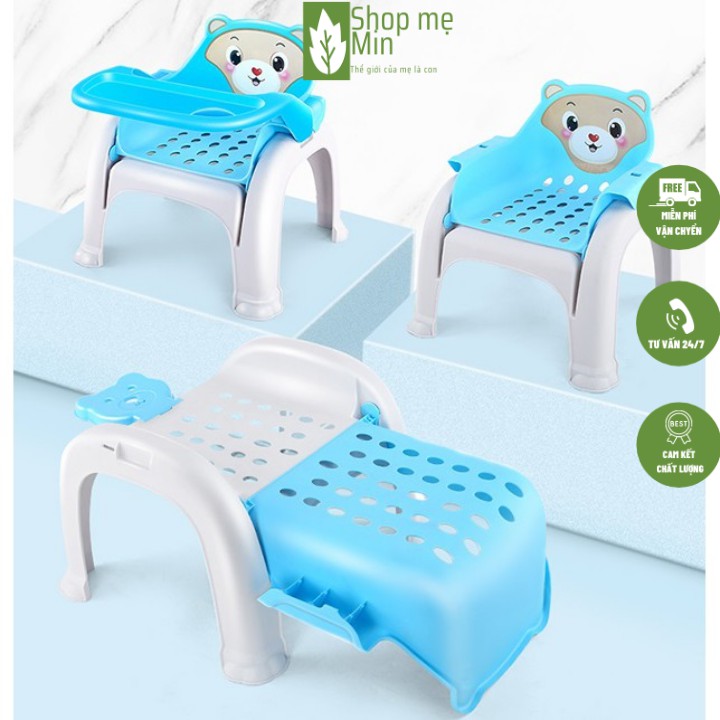Ghế ăn dặm đa năng 3 in 1 - Dùng làm ghế gội đầu - Ghế cho bé ngồi học bài rất tiện dụng MIN27