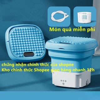Hình ảnh （Phiên bản nâng cấp）Máy giặt mini điện tử nút cảm ứng có thể gập lại dùng trong gia đình