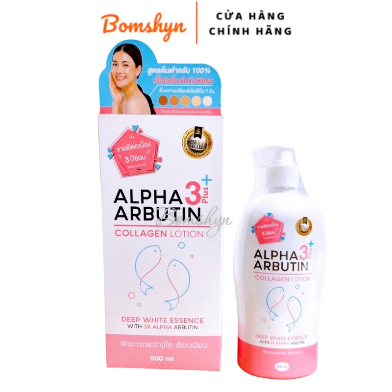 Lotion sữa dưỡng da anpha albutin 3+ 500ml chuẩn thái