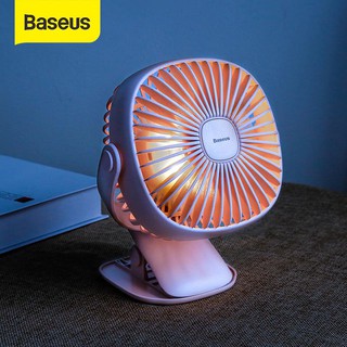 Hình ảnh Quạt tích điện mini kẹp bàn có đèn Baseus chính hãng chính hãng