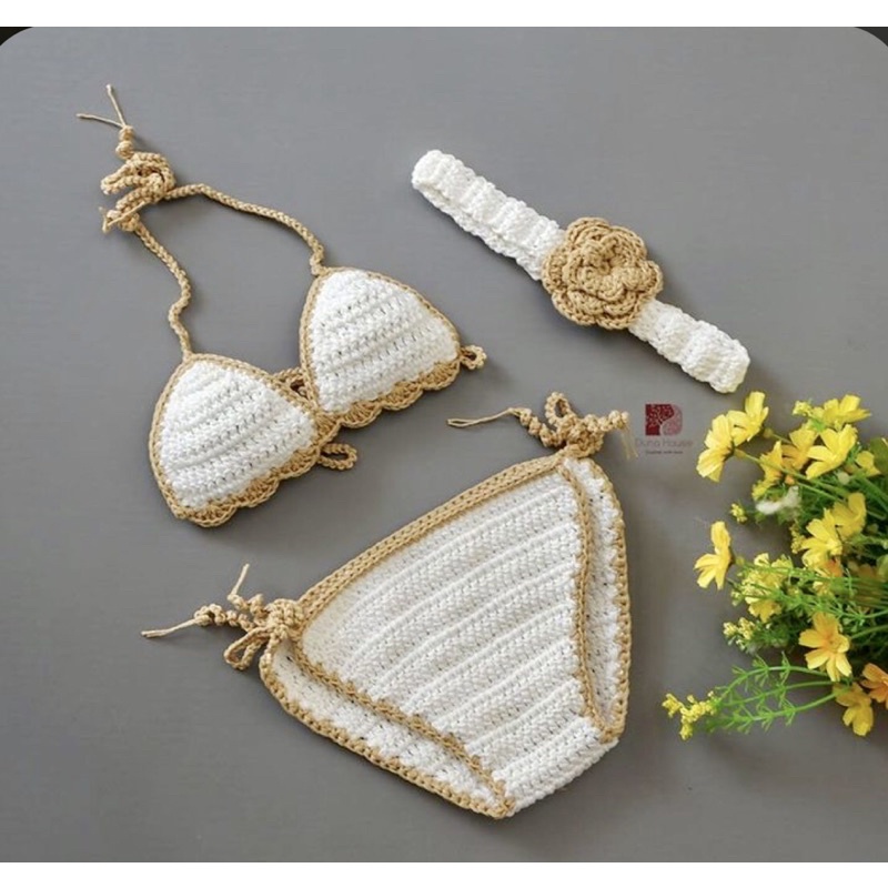 Bikini cho bé kèm băng đô handmade FREESHIP MixASale