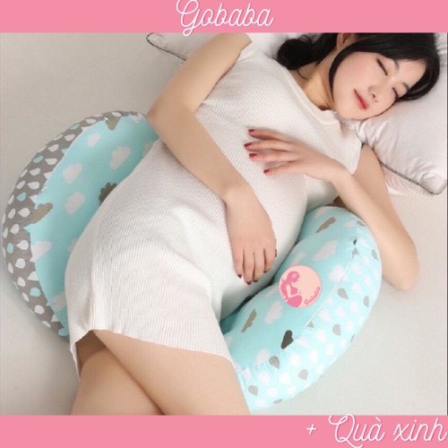 [ Quà tặng]Gối bầu cánh tiên kèm gối phụ Gobaba giúp ngủ ngon