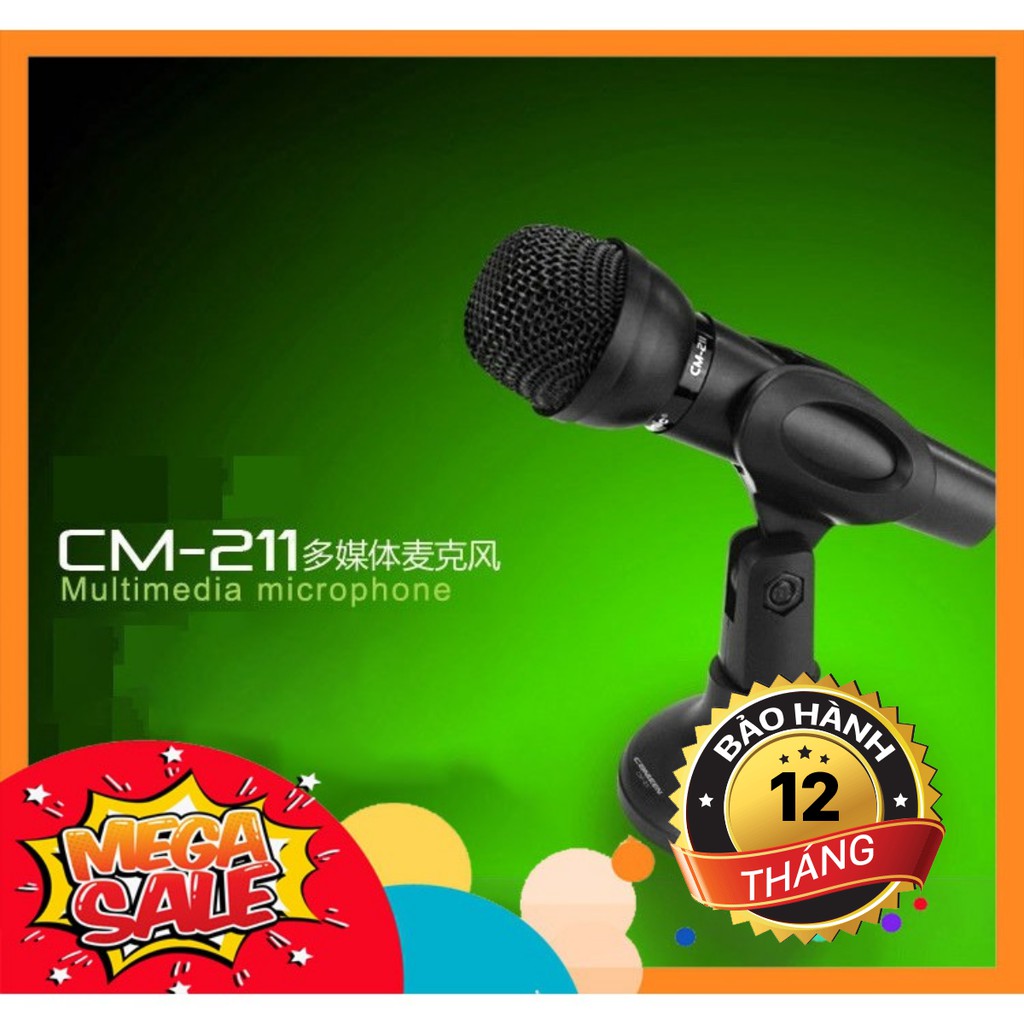 GIÁ HỦY DIỆT Microphone Máy Tính Micro Thu Âm Streaming CM211 Chất Lượng Cao - Chống Ồn Chống Nhiễu #5