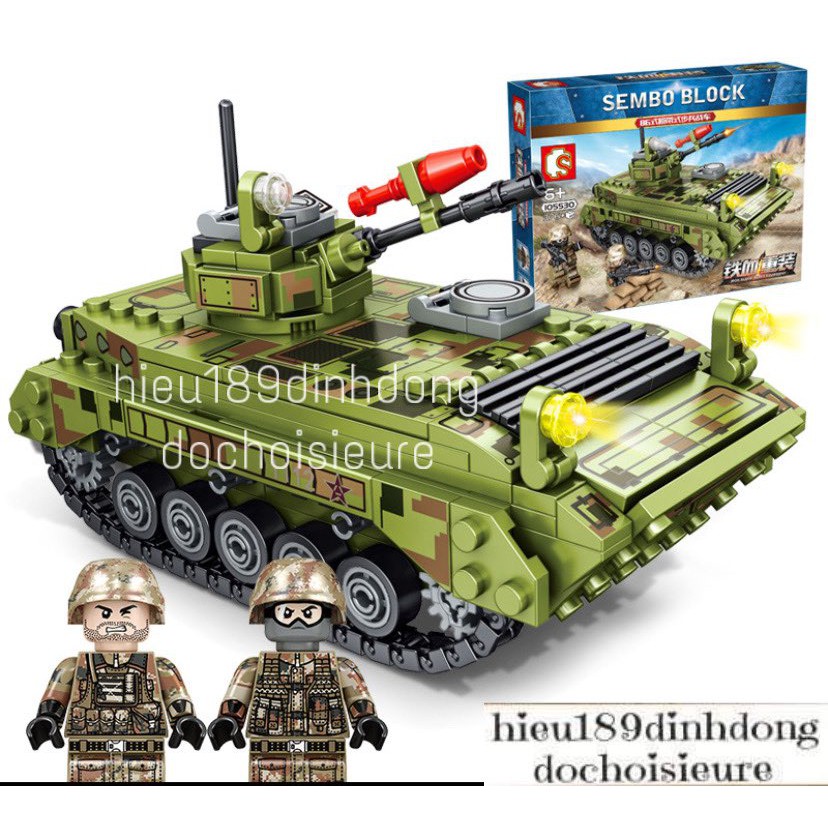 Lắp ráp xếp hình not Lego City 105530 : Xe tank tên lửa chống máy bay 376+ mảnh