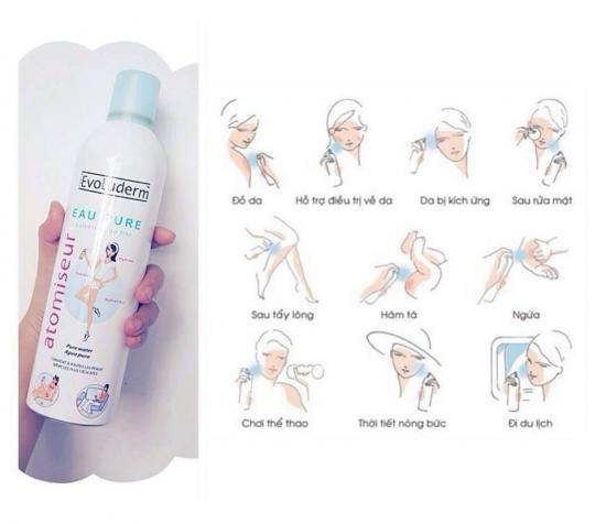 Xịt khoáng Evoluderm Atomiseur Eau Pure 400ml #5