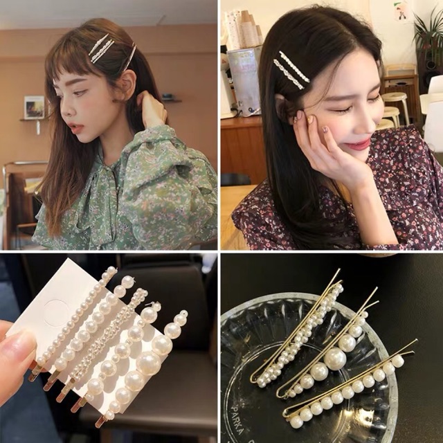 Set 5 chiếc kẹp tóc đính ngọc xinh xắn