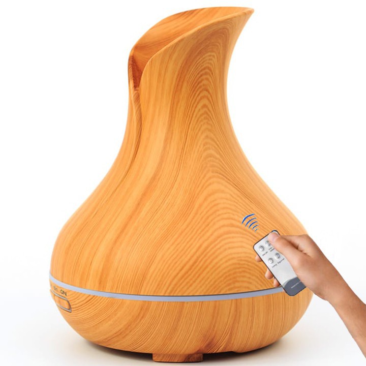 XẢ KHO 3 NGÀY Máy khuếch tán tinh dầu HN103TL siêu âm bình hoa vỏ giả gỗ - Có REMOTE điều khiển Aroma Life #2