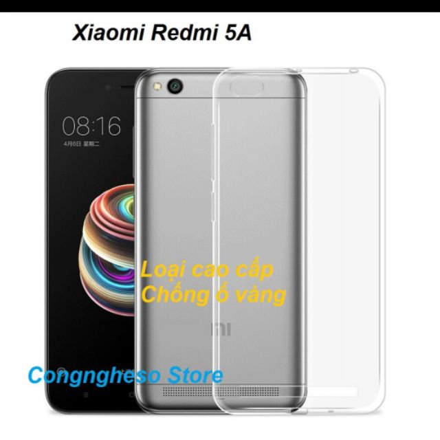 Ốp lưng dẻo Xiaomi Redmi 5A Trong suốt