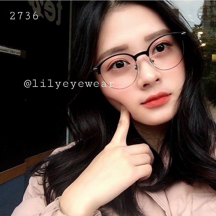 Gọng kính cận tròn kim loại thời trang nữ Lilyeyewear 2736 nhiều màu #8